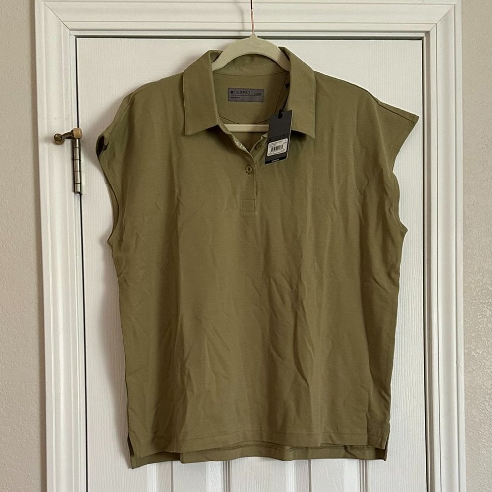 FIGSPRO™ Pique Drop Shoulder Polo